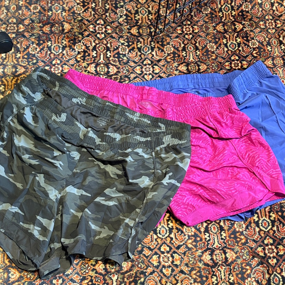 Athleta mesh racer run short 4inch 3 pairs